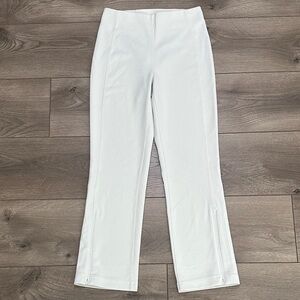 Lululemon Ribbed Softstreme Zip Leg High rise Cropped Pants 25" Bone‎ Size 4